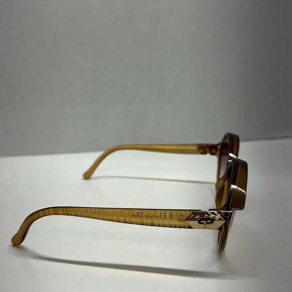 Christian Dior Sunglasses Optyl Translucent Glasses Brown Vintage 60's Germany - Picture 2 of 14